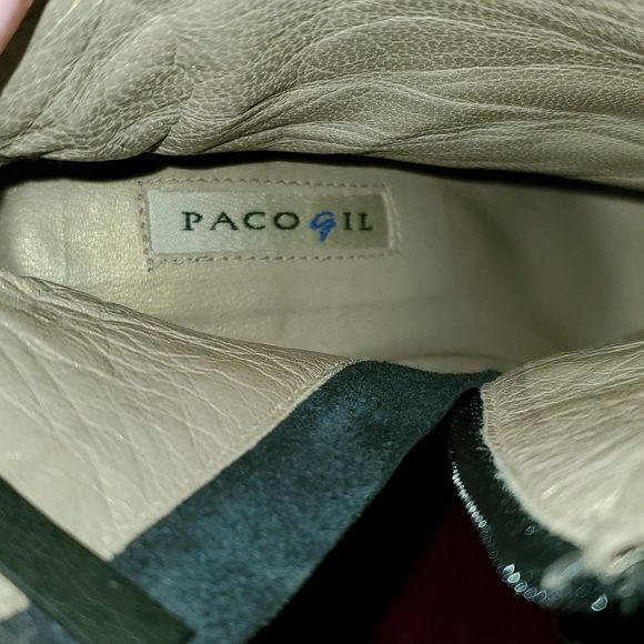 Paco Gil Sexy Black Heeled Fringe Leather Boots Size 6 - Picture 12 of 12